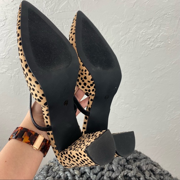 Lulu’s Cheetah print pointed toe mule heels sz 11 - Picture 8 of 9